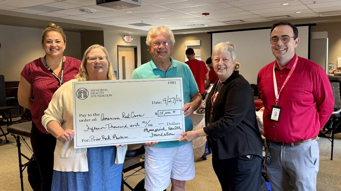 Memorial Health Foundation awards $15K to Red Cross